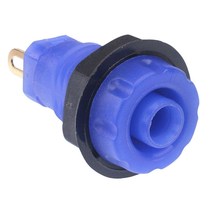 Blue 4mm Shrouded Gold Plated Test Socket FCR14463