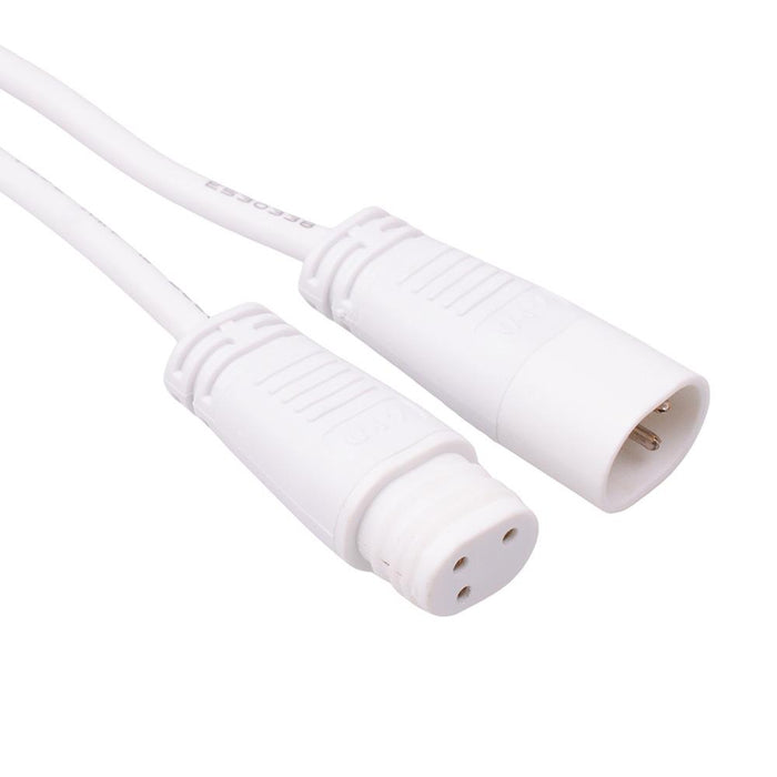 Pair Male + Female White 3 Pole Locking DC Lighting Connectors IP60