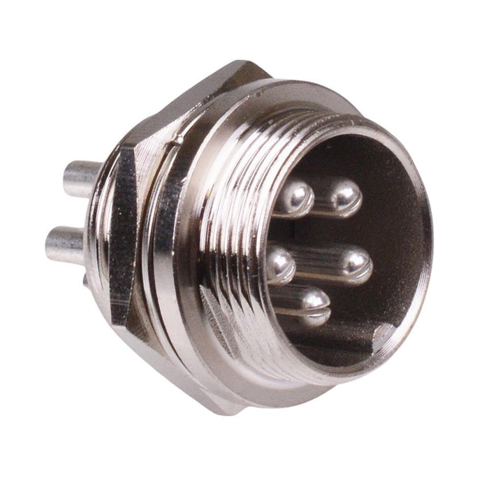 5 Way Male M19 Metal Circular Panel Mount Socket Connector