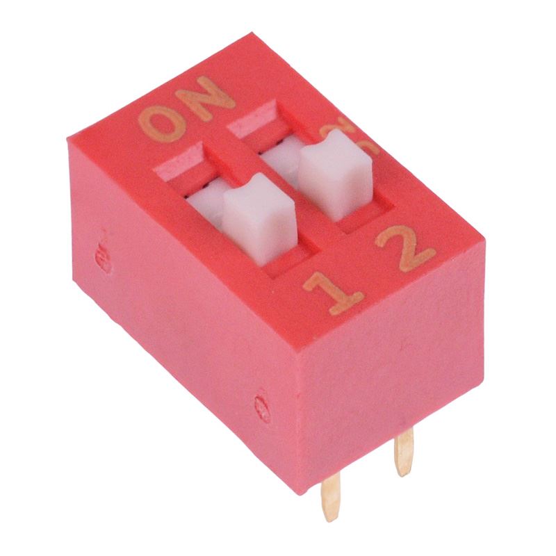 NDS02V APEM 2 Way Raised Actuator DIP Switch SPST — Switch