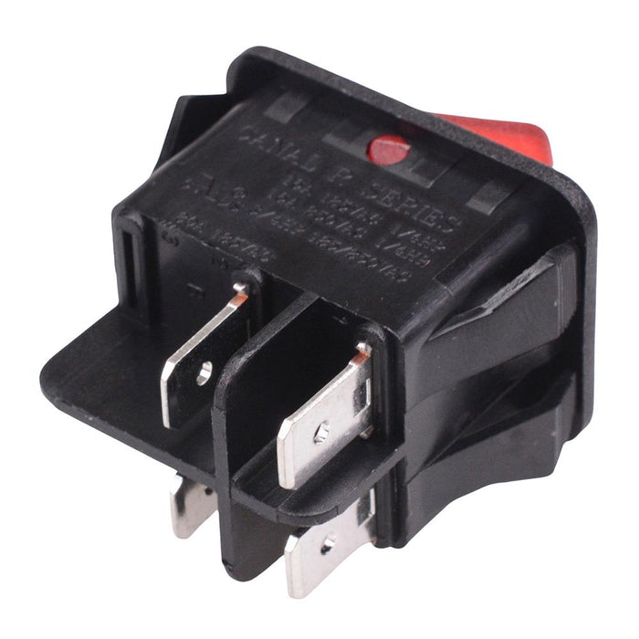 230v Rocker Switch Red illuminated 230V Rectangle Rocker Switch DPST 16A — Switch ...