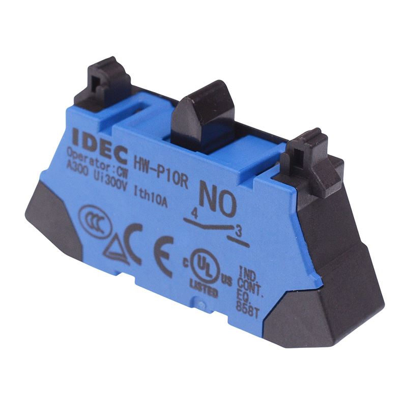 HW-P10R Single Pole Normally Open Contact Block Push-In Terminals IDEC ...