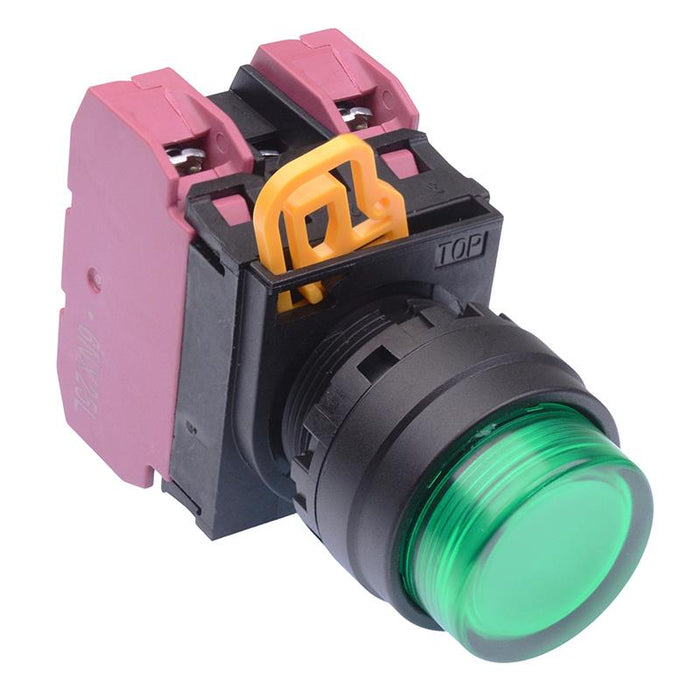 YW1L-A2E02Q4G Green 24V illuminated 22mm Maintained Push Button Switch 2NC IP65 IDEC