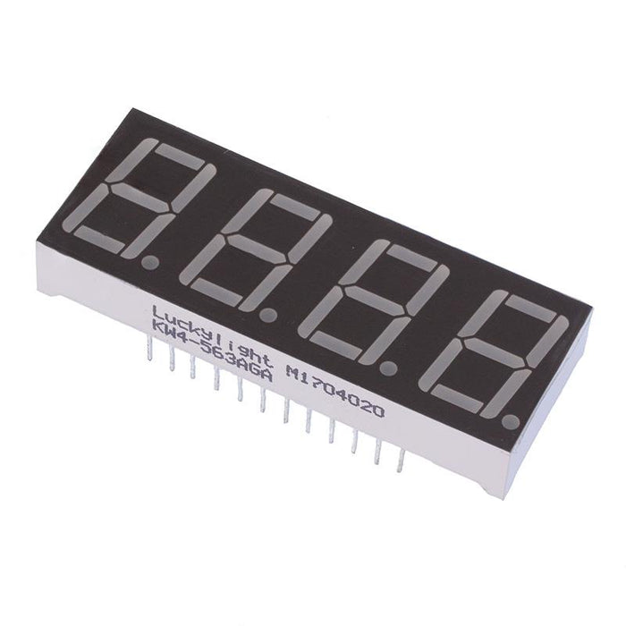 Green 0.56" 4-Digit Seven Segment Display Anode LED