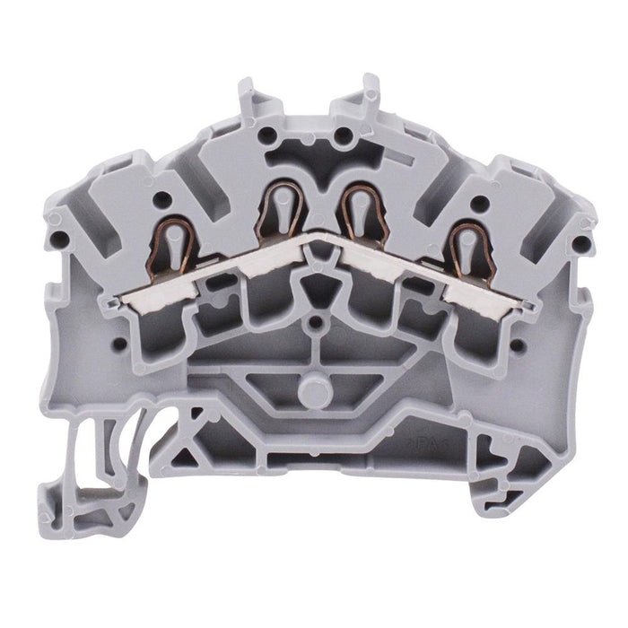 2002-6401 WAGO Grey 4-Way DIN Rail Mount Terminal Block 4mm² 24A