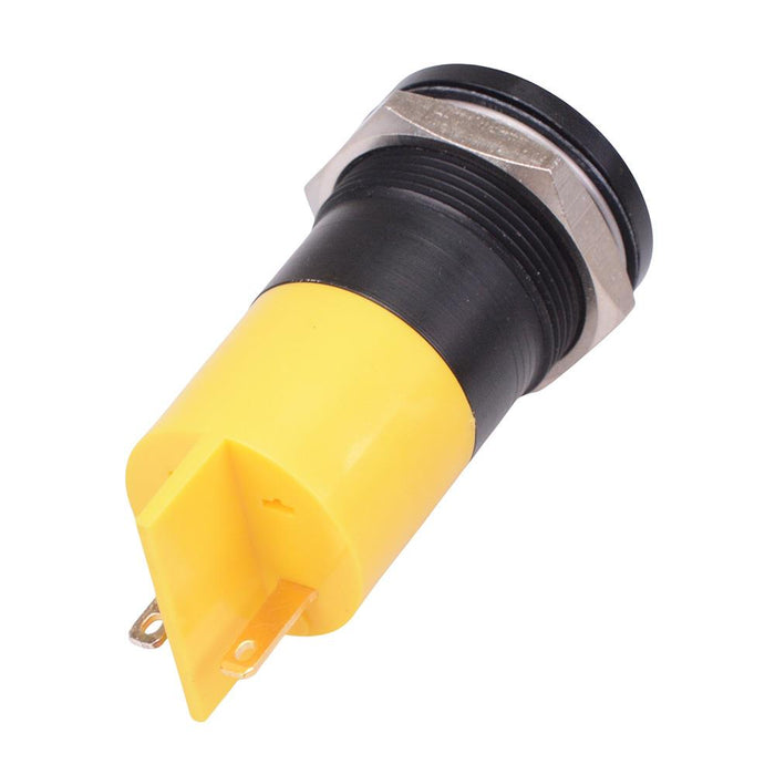 Q22F1BXXY24E Yellow Flush 22mm 24VDC LED Panel Indicator IP67 APEM