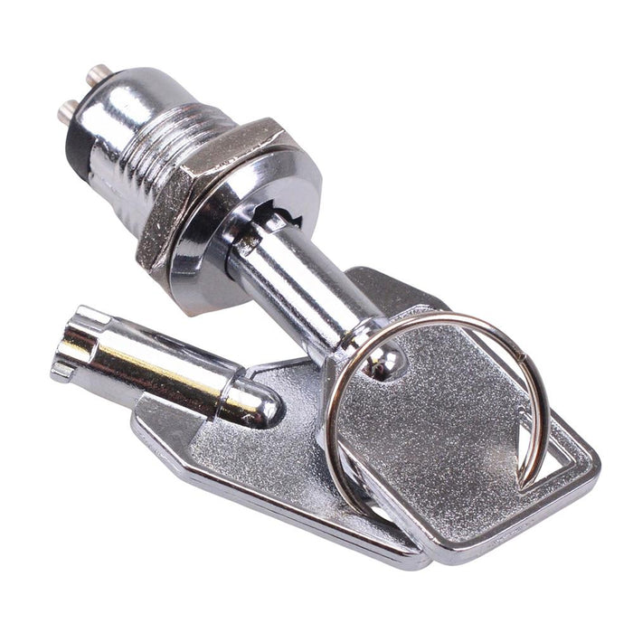 On-On 12mm Metal Key Switch DPDT 1A