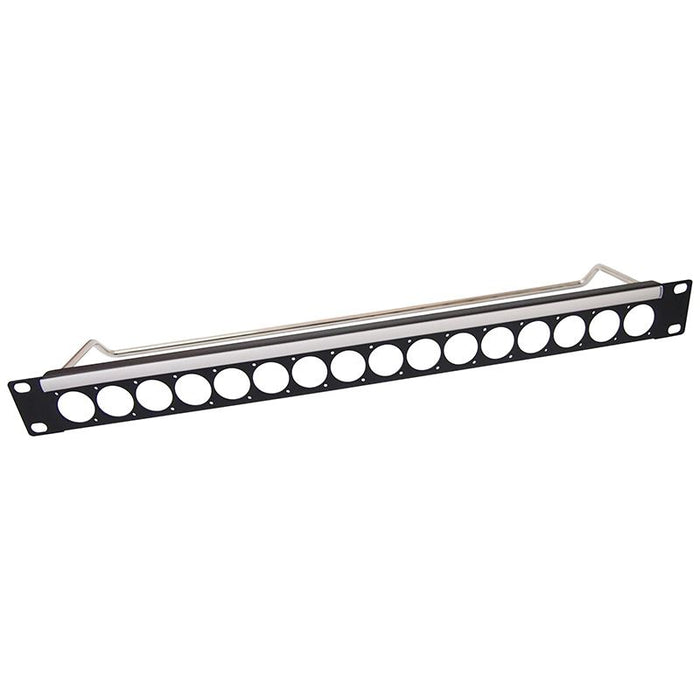 1U 16 Way XLR Feedthrough Rack Mounting Panel M3 Holes CP30151