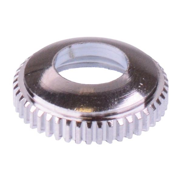 U2220 APEM Chrome Plated Knurled Cap Nut for 10mm Switches