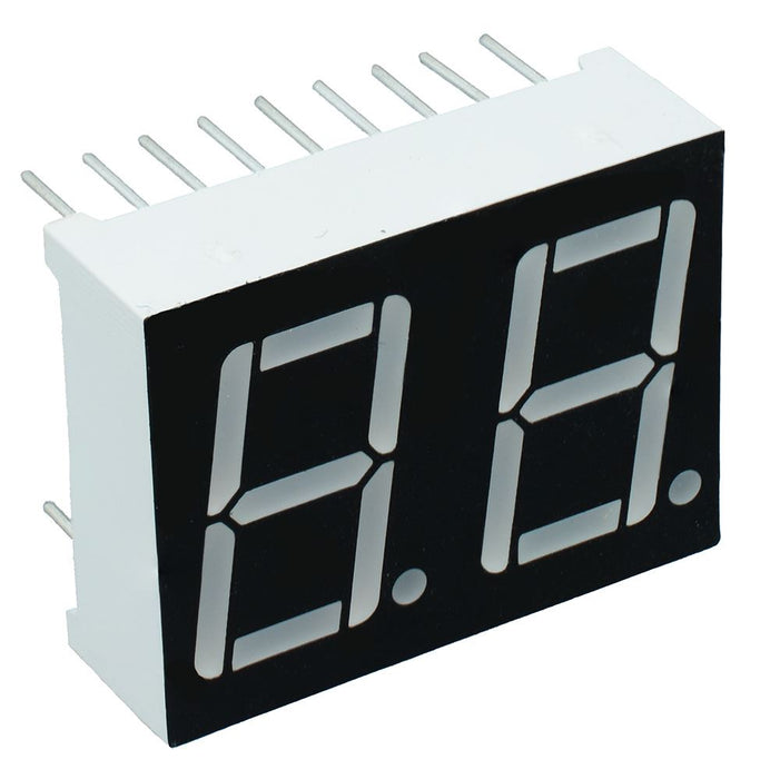 Green 0.56" 2-Digit Seven Segment Display Cathode LED