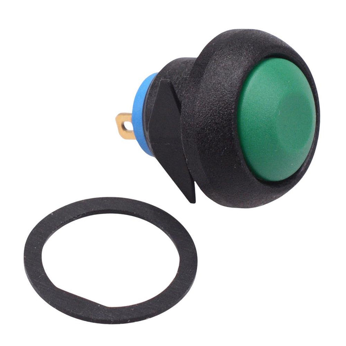 IBR3SAD3 Green Momentary Snap-In 12mm Push Button Switch SPST IP67