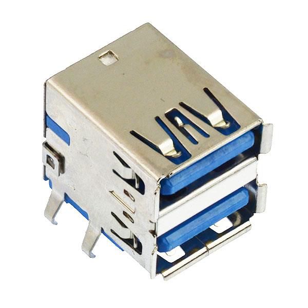 Dual USB 3.0 Right Angle Socket PCB