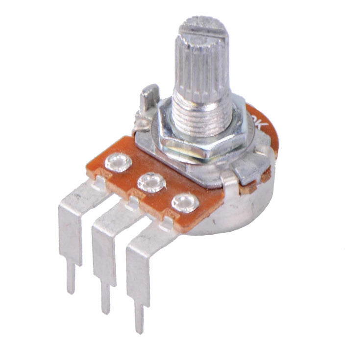 1K Logarithmic 16mm Right Angle Splined Potentiometer