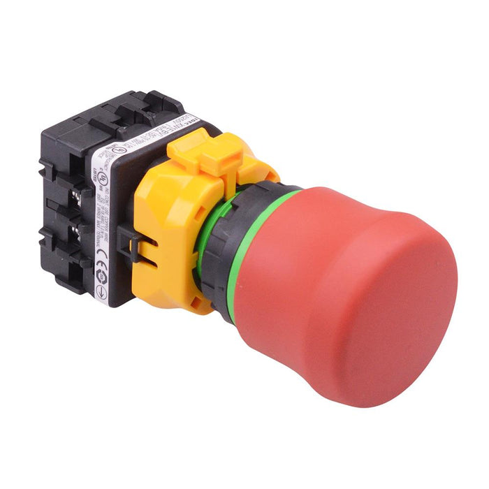 XW1E-BV4TG04MFR 22mm Emergency Stop Switch Green Indicator 4NC IDEC