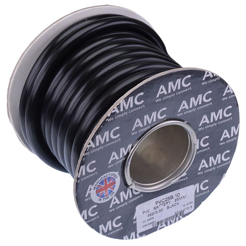 25mm² Flexible Battery Cable 170A 10M