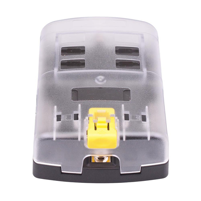 6 Way Automotive Standard Blade Fuse Box with Negative Busbar 100A