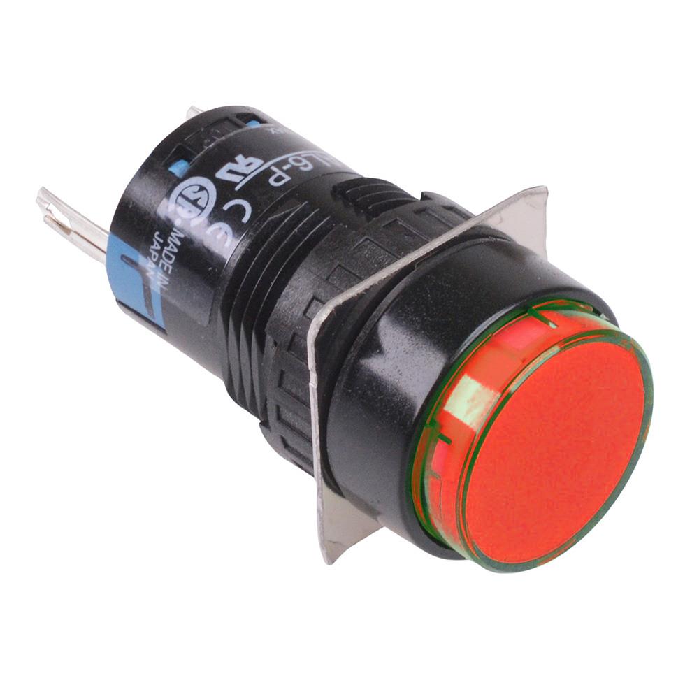 AL6M-P4PRC Red 16mm 24V Round Pilot Light IP65 IDEC — Switch ...