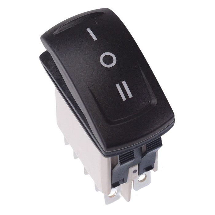 KR47CAKDDG22N040305 (On)-Off-(On) Momentary Red 12V LED Auto Rocker Switch DPDT IP68 APEM