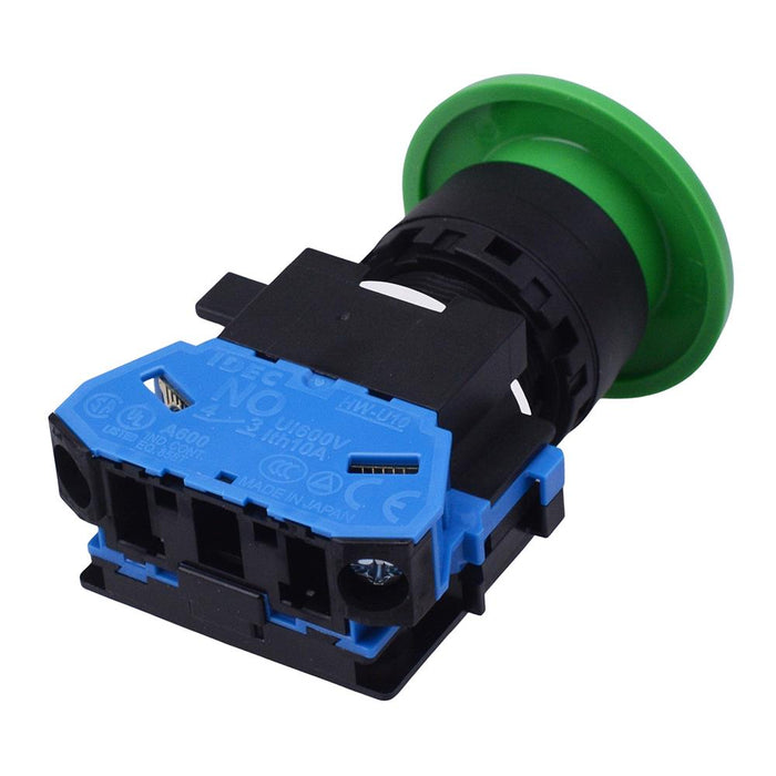 HW1B-M4F10G Green 22mm Mushroom Momentary Push Button Switch NO IDEC