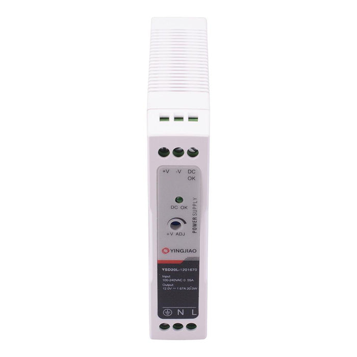 12VDC 20W Slim DIN Rail Power Supply