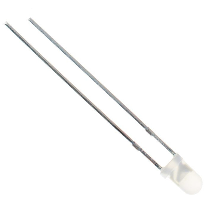 White 3mm LED Diffused 1000mcd 60°