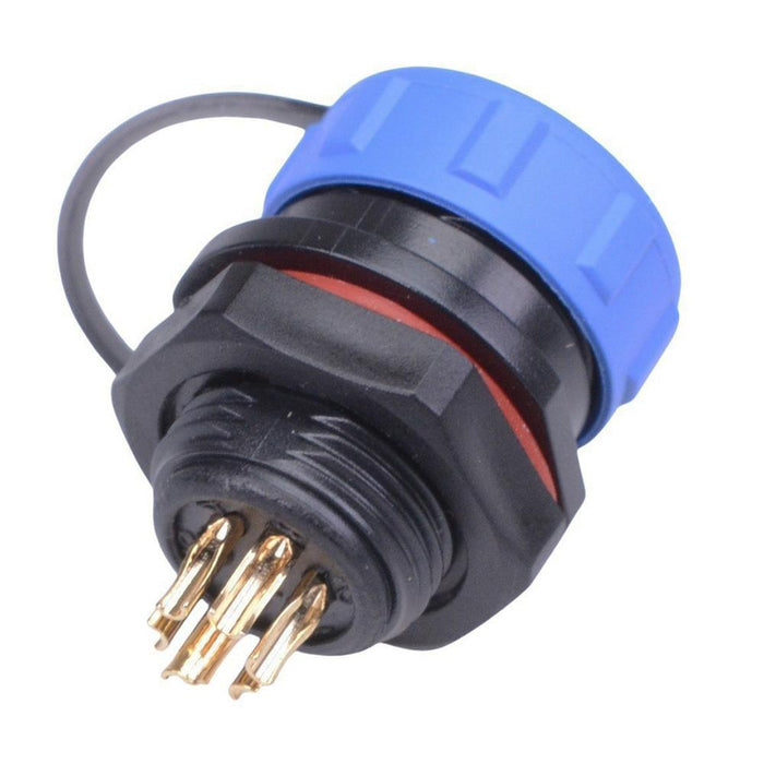 7 Pin Waterproof W13 Female Socket Panel Mount Connector IP68