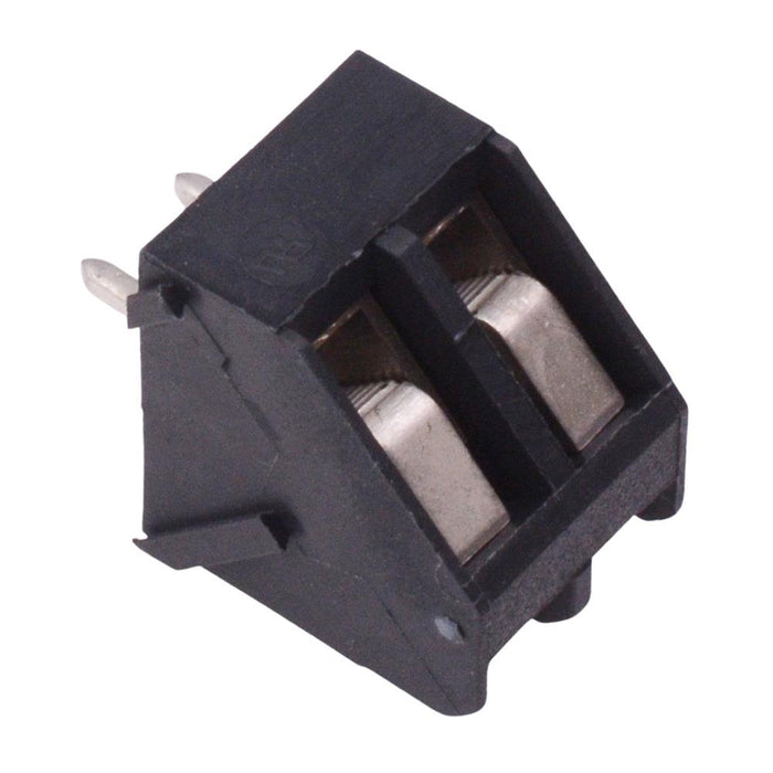 2-Way 5.08mm 45° PCB Terminal Block Grey 15A 300V