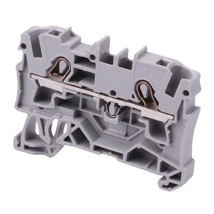 2004-1201 WAGO Grey 2-Way DIN Rail Mount Terminal Block 6mm² 32A