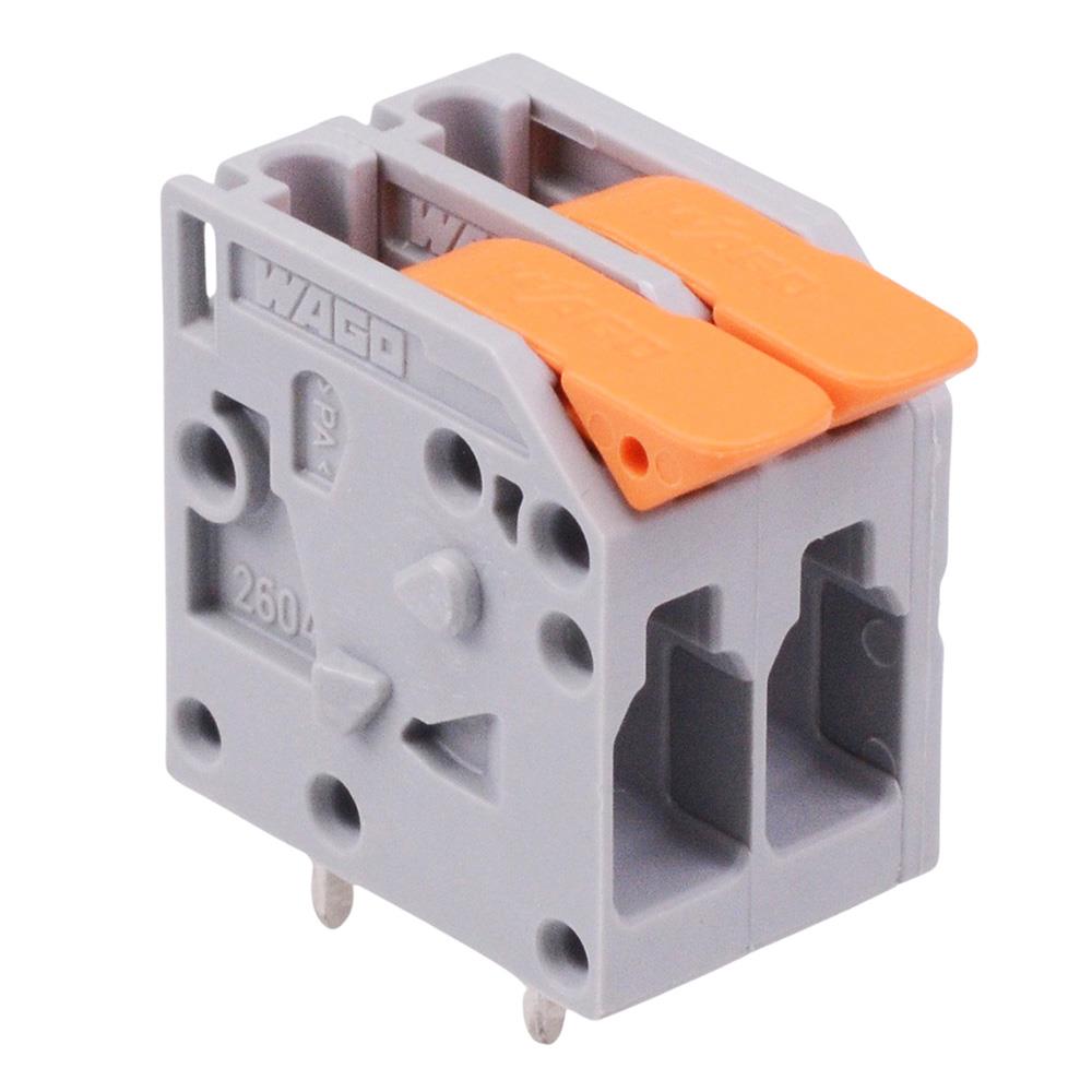 2604-1102 WAGO 2-Way 5mm Push-In PCB Terminal Block 4mm² 32A — Switch ...