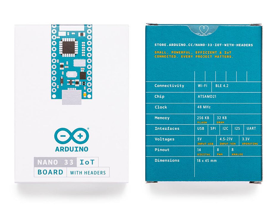 Arduino® Nano 33 IoT with headers