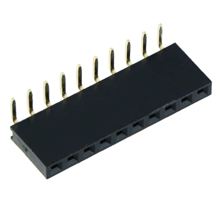 15-Way Single Row Right Angle PCB Socket 2.54mm