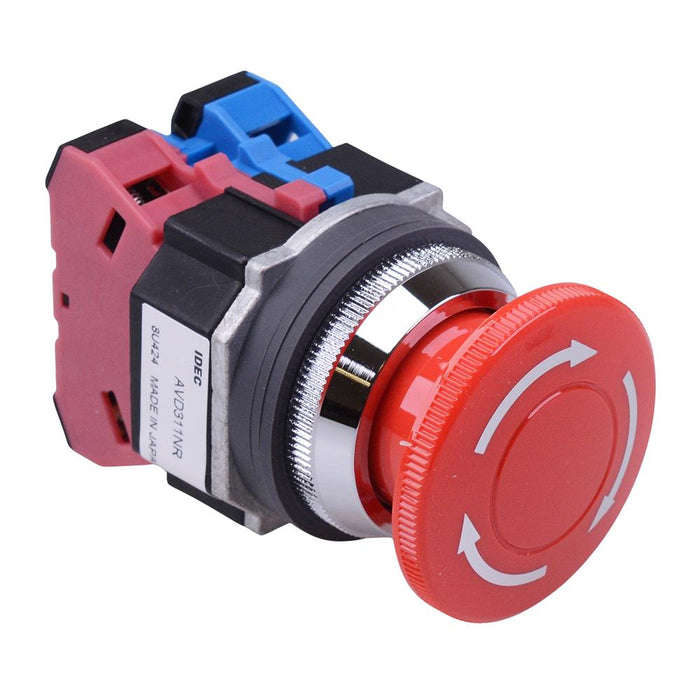 AVD311NUR 30mm Emergency Stop Switch 40mm Mushroom 1NO-1NC IDEC