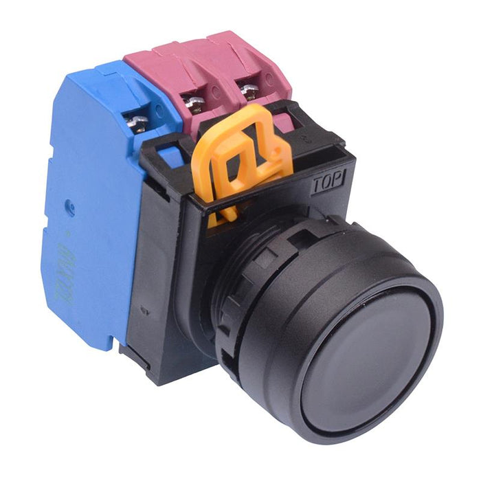YW1B-M1E12B Black 22mm Momentary Push Button Switch 1NO-2NC IP65 IDEC