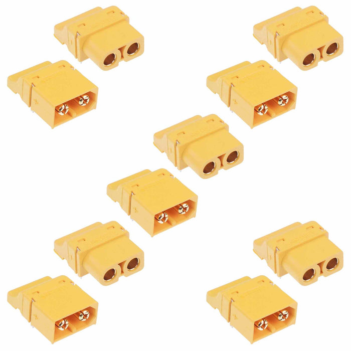 5 Pairs Male + Female XT60PT Gold Plated Connector 20A Amass
