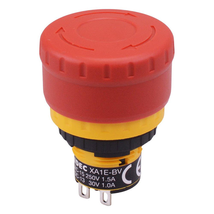 XA1E-BV3U02R Unibody 16mm Emergency Stop Switch 2NC IP65 IDEC