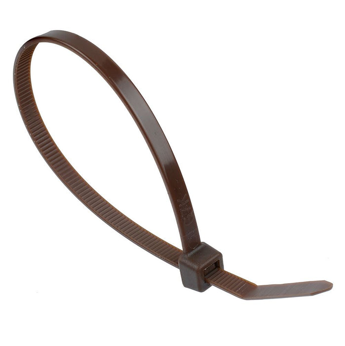 4.8mm x 370mm Brown Cable Tie - Pack of 100