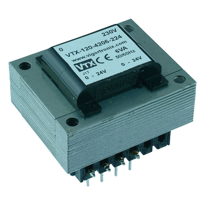 VTX-120-4206-224 PCB Transformer 230V 6VA 24V+24V Vigortronix
