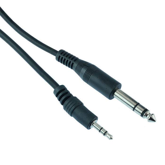 3m 6.35mm Stereo to 3.5mm Stereo Male Plug Cable Lead