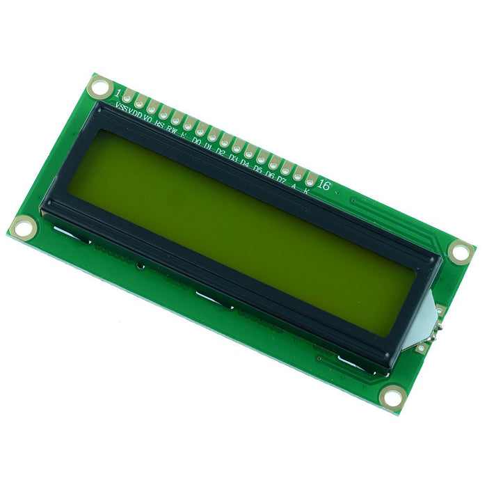 Yellow Green 16x2 LCD Display Module HD44780