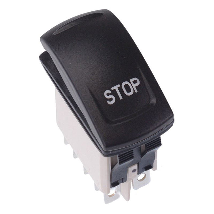 KR45CAKDDG22NXXXX06 STOP Momentary Red 12V LED Auto Rocker Switch DPDT IP68 APEM
