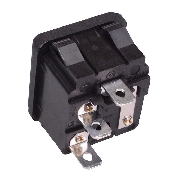 C14 IEC Fused Inlet Socket 6.3mm Terminals 10A