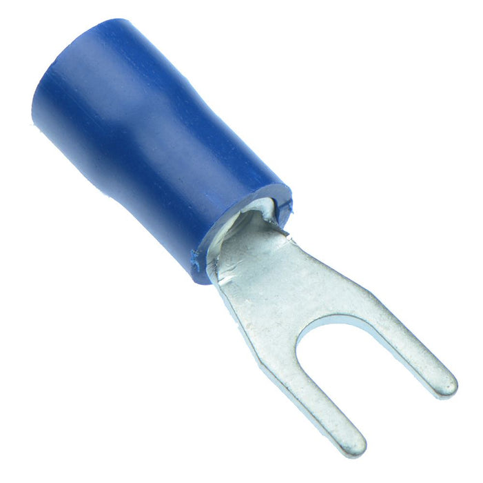 Blue 3.7mm Insulated Crimp Fork Terminal (Pack of 100)