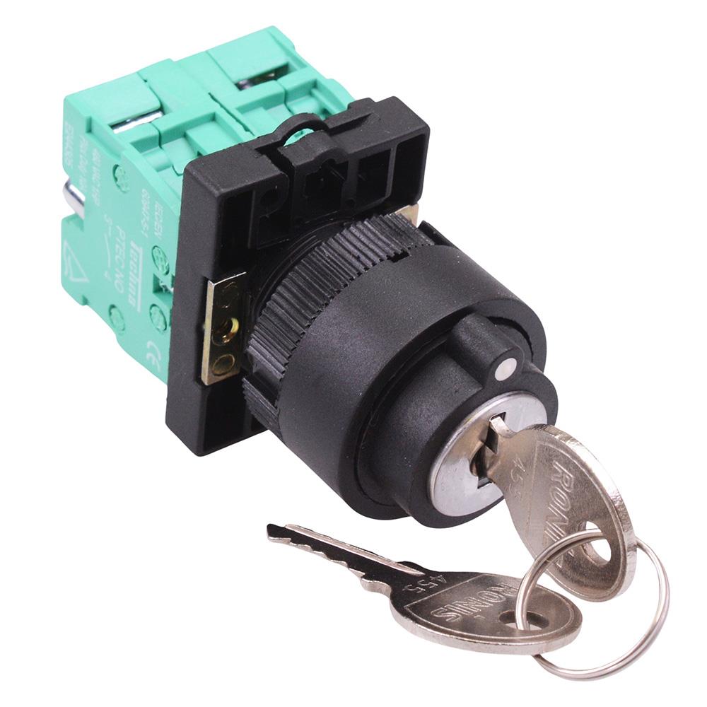 Techna PtecK3MRA 3 Position Momentary Plastic Key Switch 10A 2NO ...