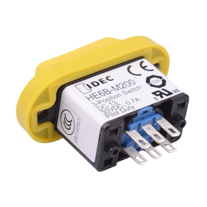 HE6B-M200Y Yellow Double 3-Position Rectangle Enabling Switch IDEC