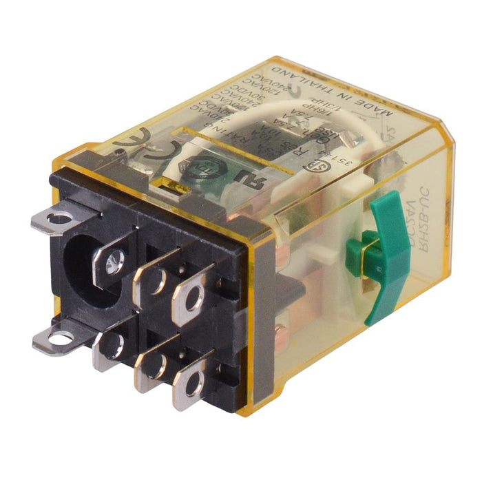RH2B-UCDC24V 24VDC Plug In Compact Power Relay Check Button 10A DPDT IDEC