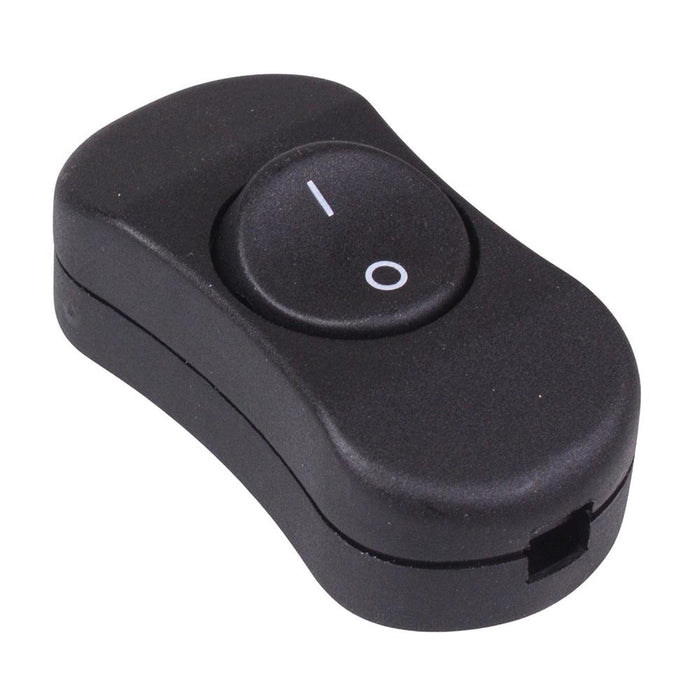 On-Off Black Inline Rocker Switch SPST 6A R13-901