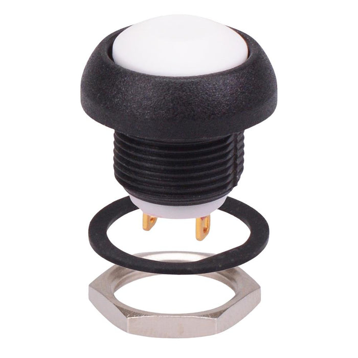 ISR3SAD7/100 White Momentary 12mm Push Button Switch SPST IP67 APEM