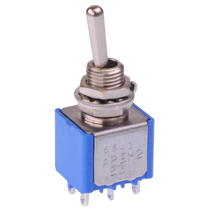 5642A On-(On) Momentary 6.35mm Miniature Toggle Switch DPDT 4A 30VDC APEM