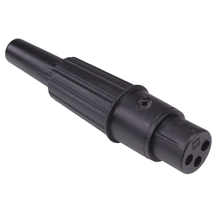 CP3003 Black Nylon XLR 3 Pole Cable Socket CLIFF