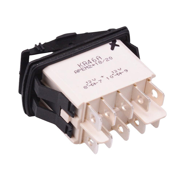 KR46CAKFFG On-On Auto Rocker Switch Yellow 12V illuminated DPDT IP68